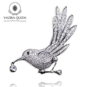 VQ Rhinestones Bird Brooch